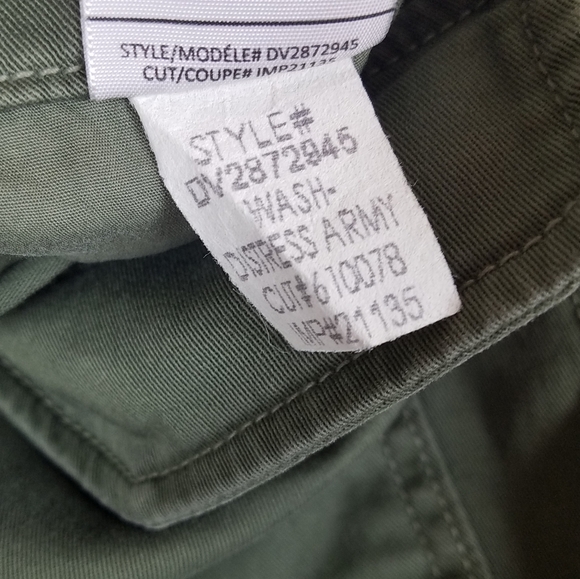 NWOT VINCE Army Green Stretch Twill Skinny Cargo Pants - Picture 10 of 13